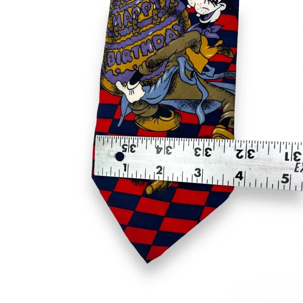 NWT VTG HAPPY BIRTHDAY GOOFY‎ Disney Mickey & Co Atlas Design All Silk Mens Tie